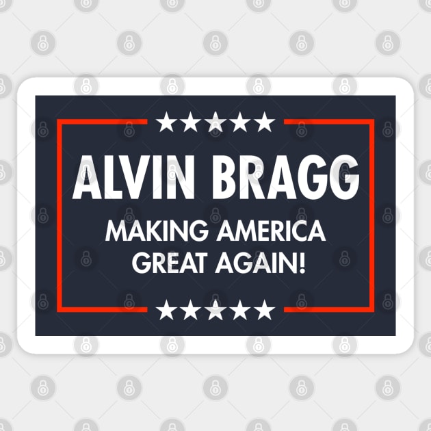 Alvin Bragg is Making America Great Again (blue) Sticker by Tainted